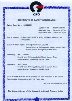 ProSurge Корея патент на устройство защиты от перенапряжений